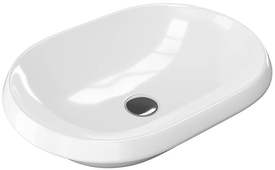 Excellent Lupio Waschbecken 60x40 cm oval Einbauwaschbecken weiß glanz CEAC.3818.600.WH