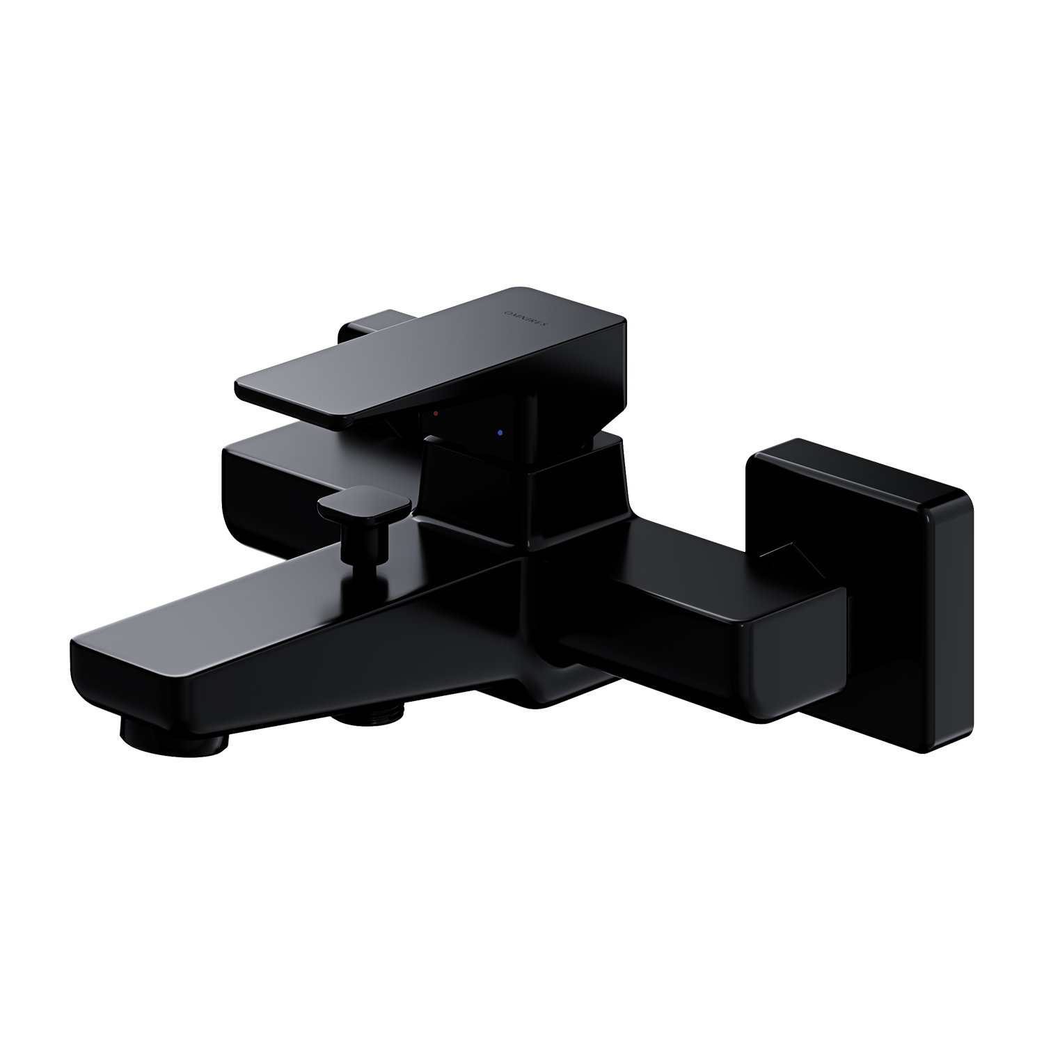 Omnires Parma Badewannen- und Duscharmatur Wandmontage schwarz PM7430BL