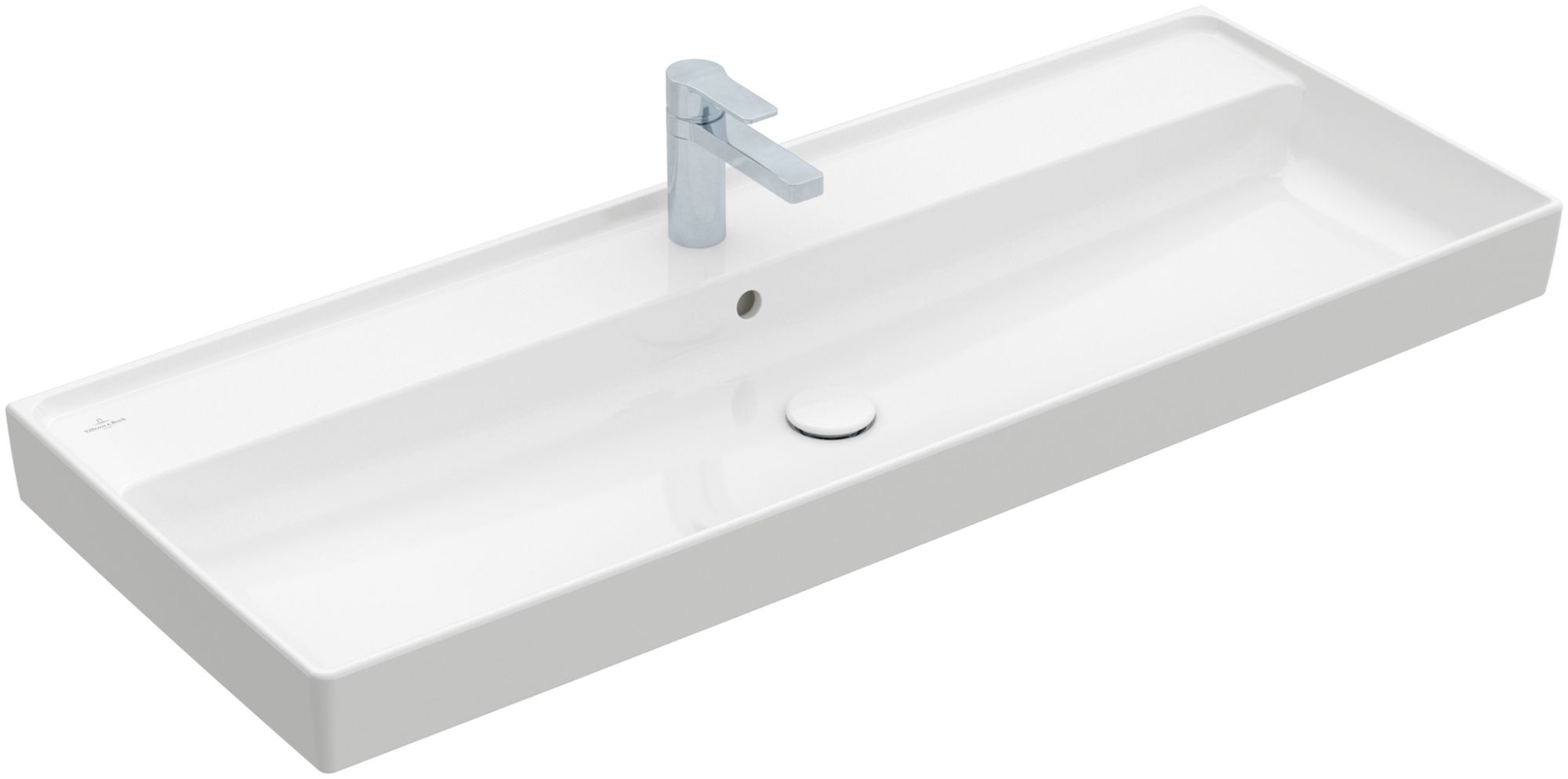 Villeroy & Boch Collaro Waschbecken 120x47 cm rechteckig Klassisch-Möbel weiß glanz 4A33C501