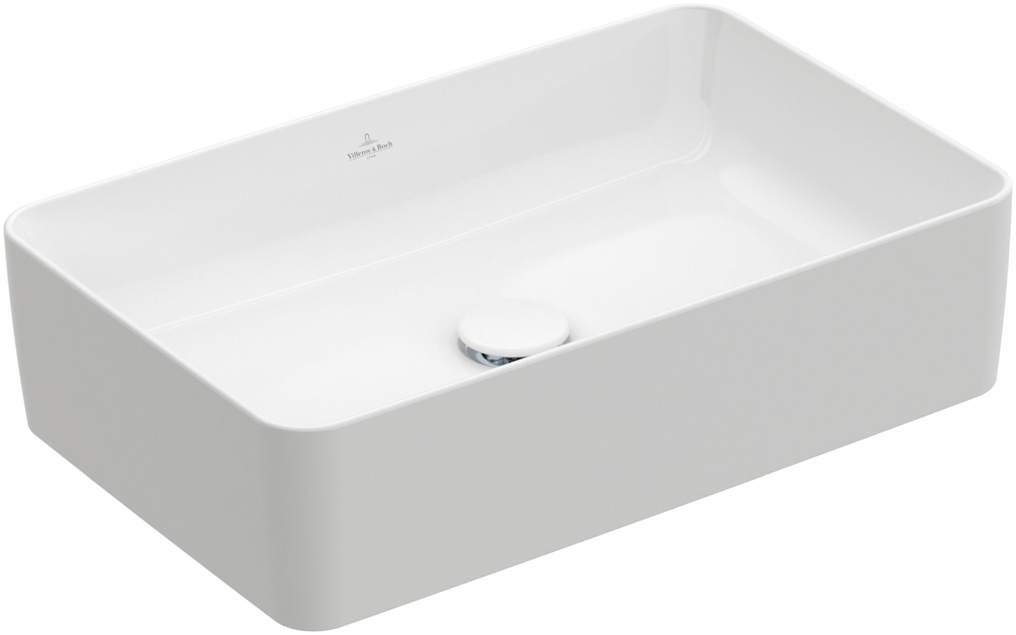Villeroy & Boch Collaro Waschbecken 56x36 cm rechteckig Aufsatzwaschbecken weiß glanz 4A205601