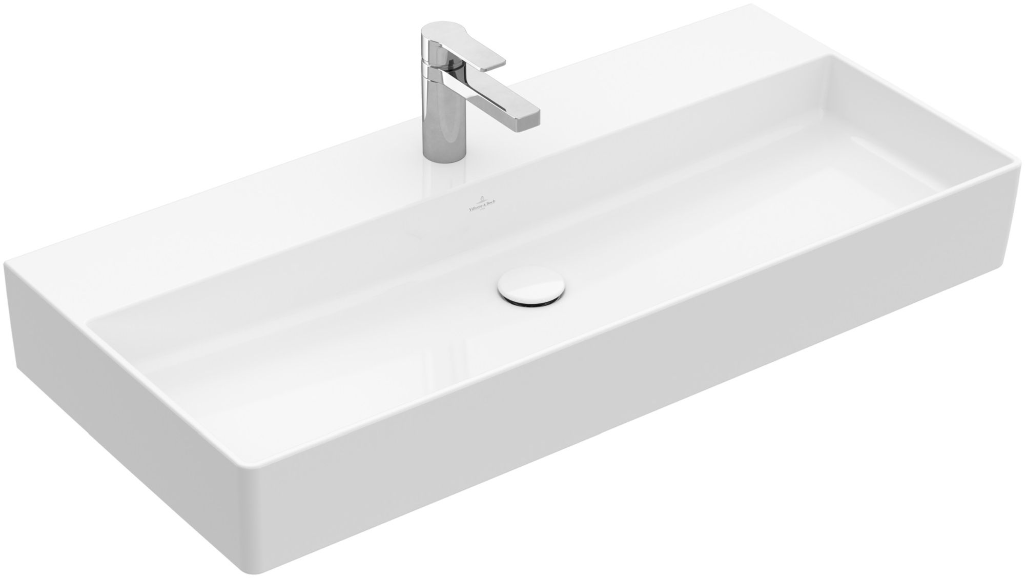 Villeroy & Boch Memento 2.0 Waschbecken 100x47 cm rechteckig Klassisch-Möbel weiß glanz 4A221G01