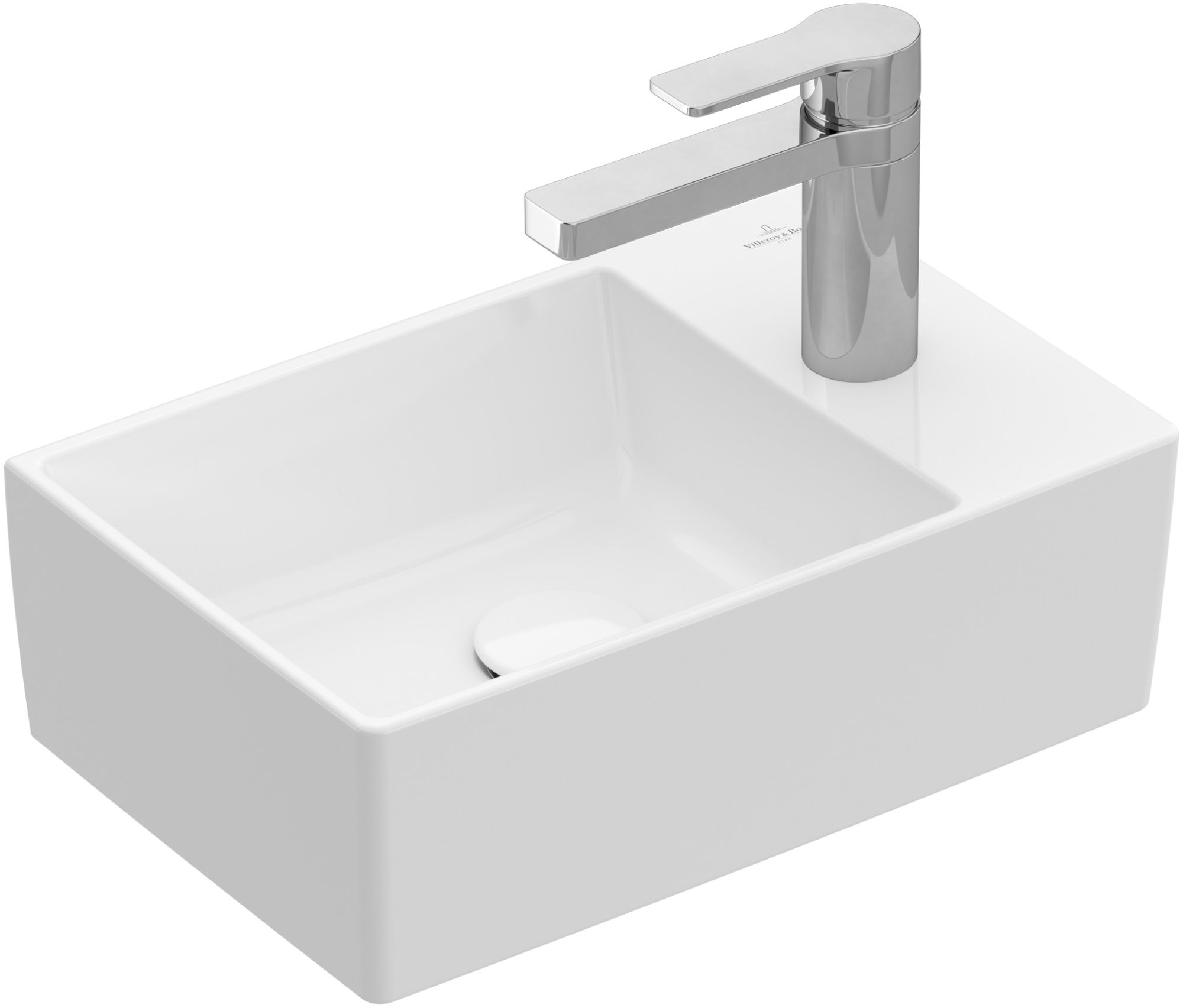 Villeroy & Boch Memento 2.0 Waschbecken 40x26 cm rechteckig Aufsatzwaschbecken weiß glanz 43234G01