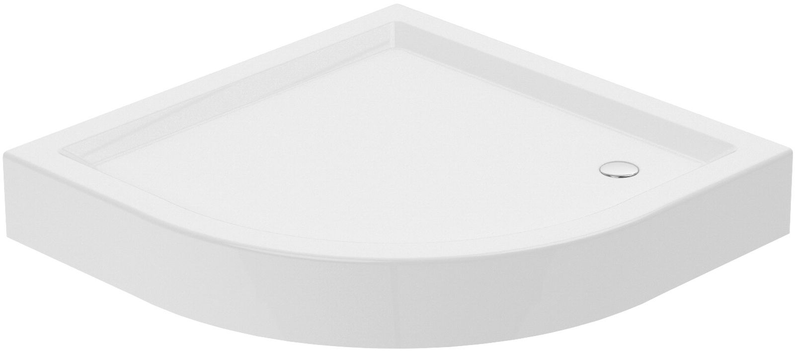New Trendy Halbrunde Duschwanne 90x90 cm weiß BL-0008