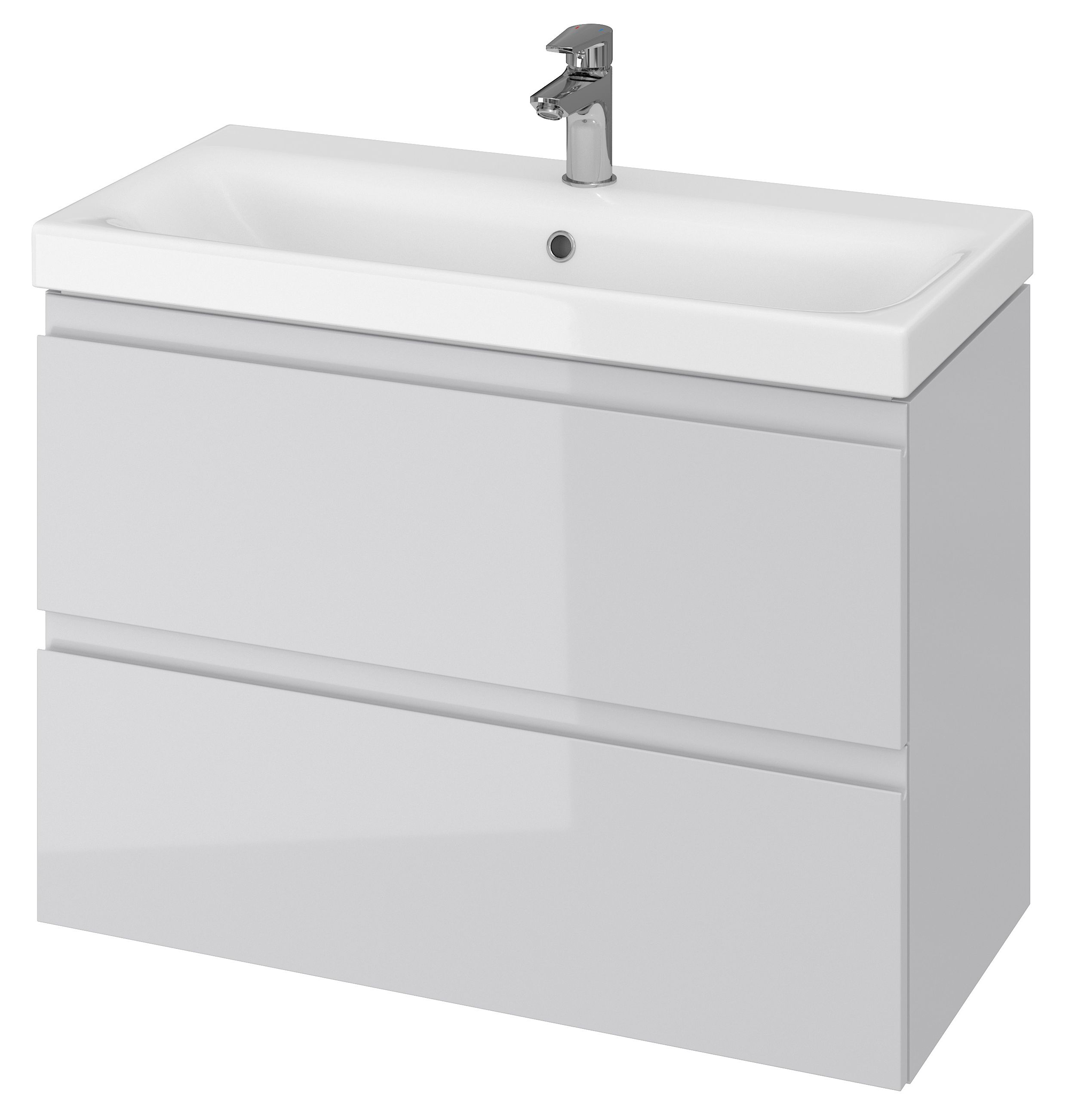 Cersanit Moduo Waschtisch mit Unterschrank 79.5 cm grau S801-224-DSM