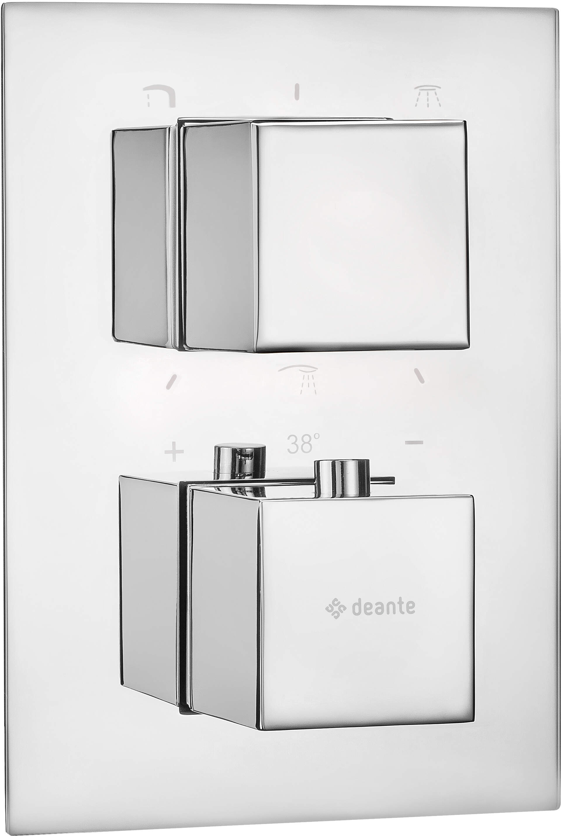 Deante Box Badewannen- und Duscharmatur Unterputz mit Thermostat chrom BXY_0EAT
