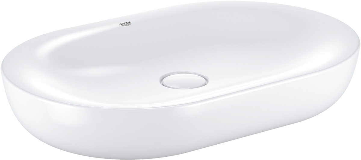 Grohe Essence Waschbecken 60x40 cm oval Aufsatzwaschbecken weiß glanz 3960800H