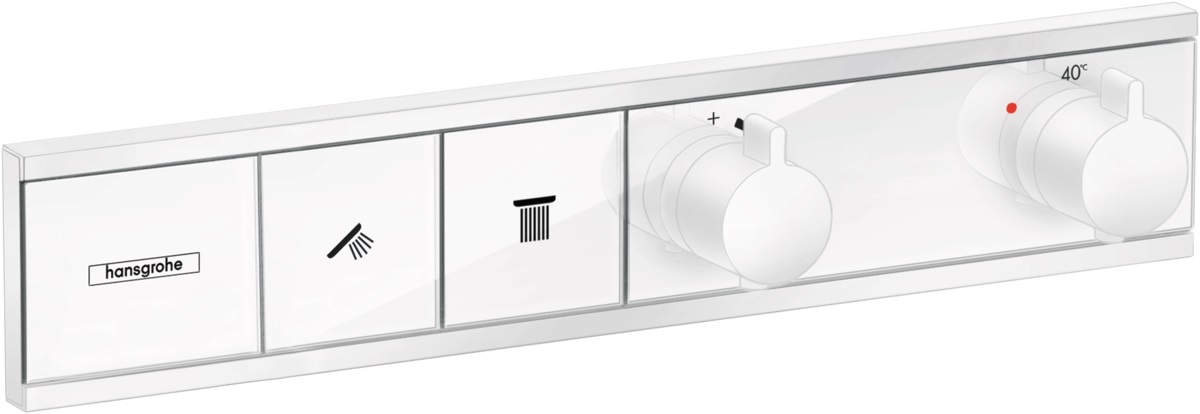 Hansgrohe RainSelect Badewannen- und Duscharmatur Unterputz mit Thermostat weiß 15380700