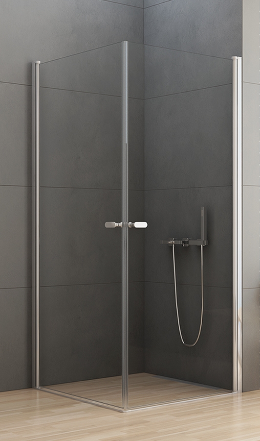 New Trendy New Soleo Duschkabine 100x80 cm rechteckig chrom Glanz/durchsichtiges Glas D-0140A/D-0142A