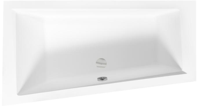 Besco Intima Eckbadewanne 160x90 cm linksseitig weiß #WAIT-160-NL