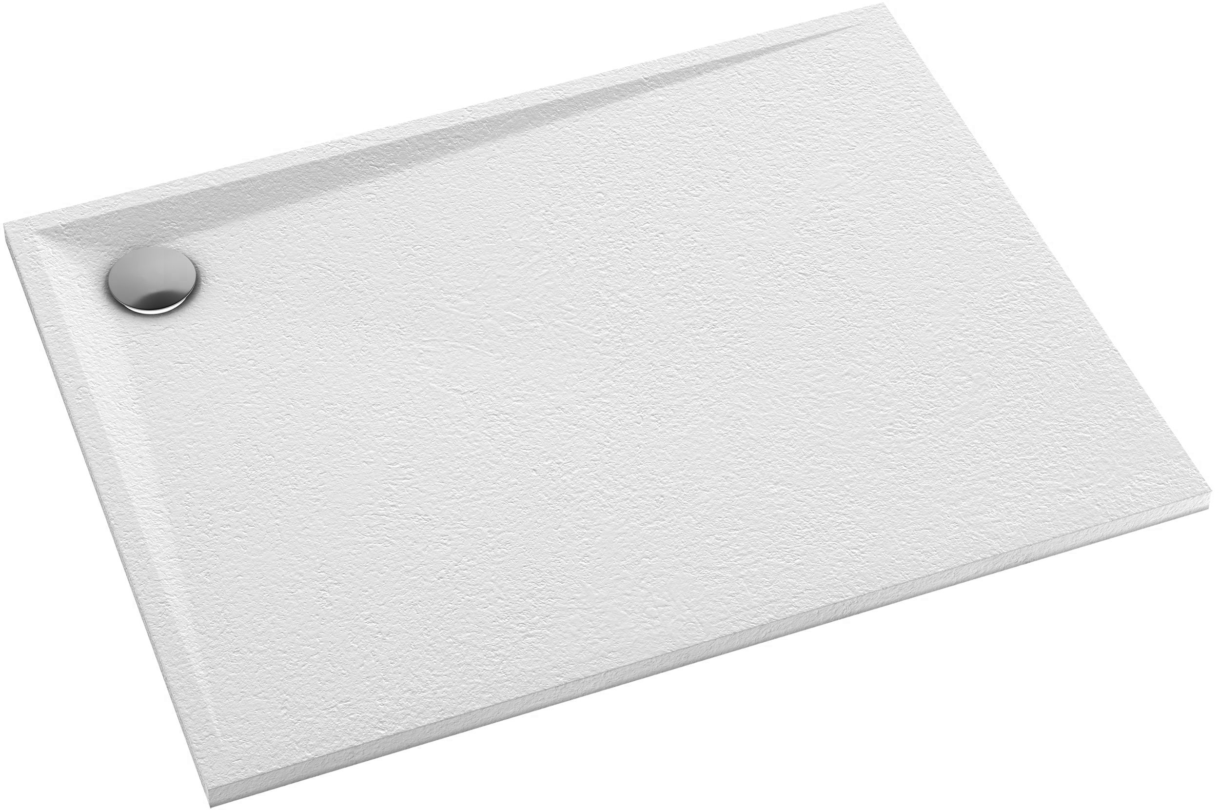 Omnires Stone Rechteckige Duschwanne 120x90 cm weiß STONE90/120BM