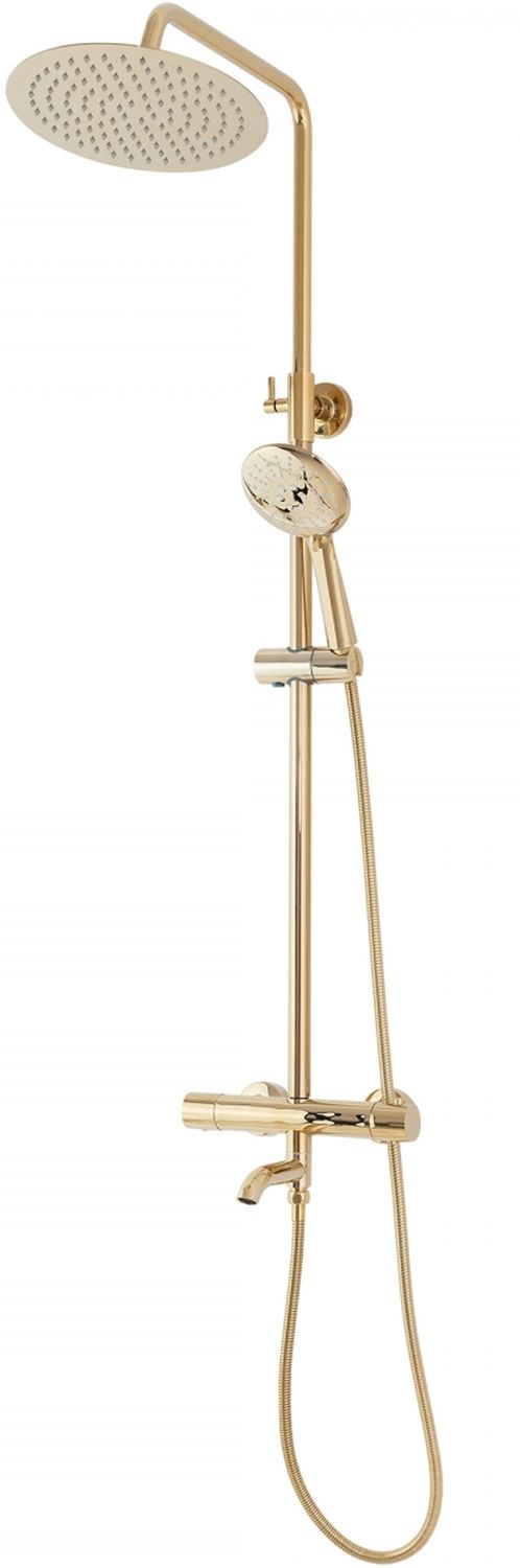 Rea Lungo badewannen- und duschset Wand mit Thermostat gold REA-P4114