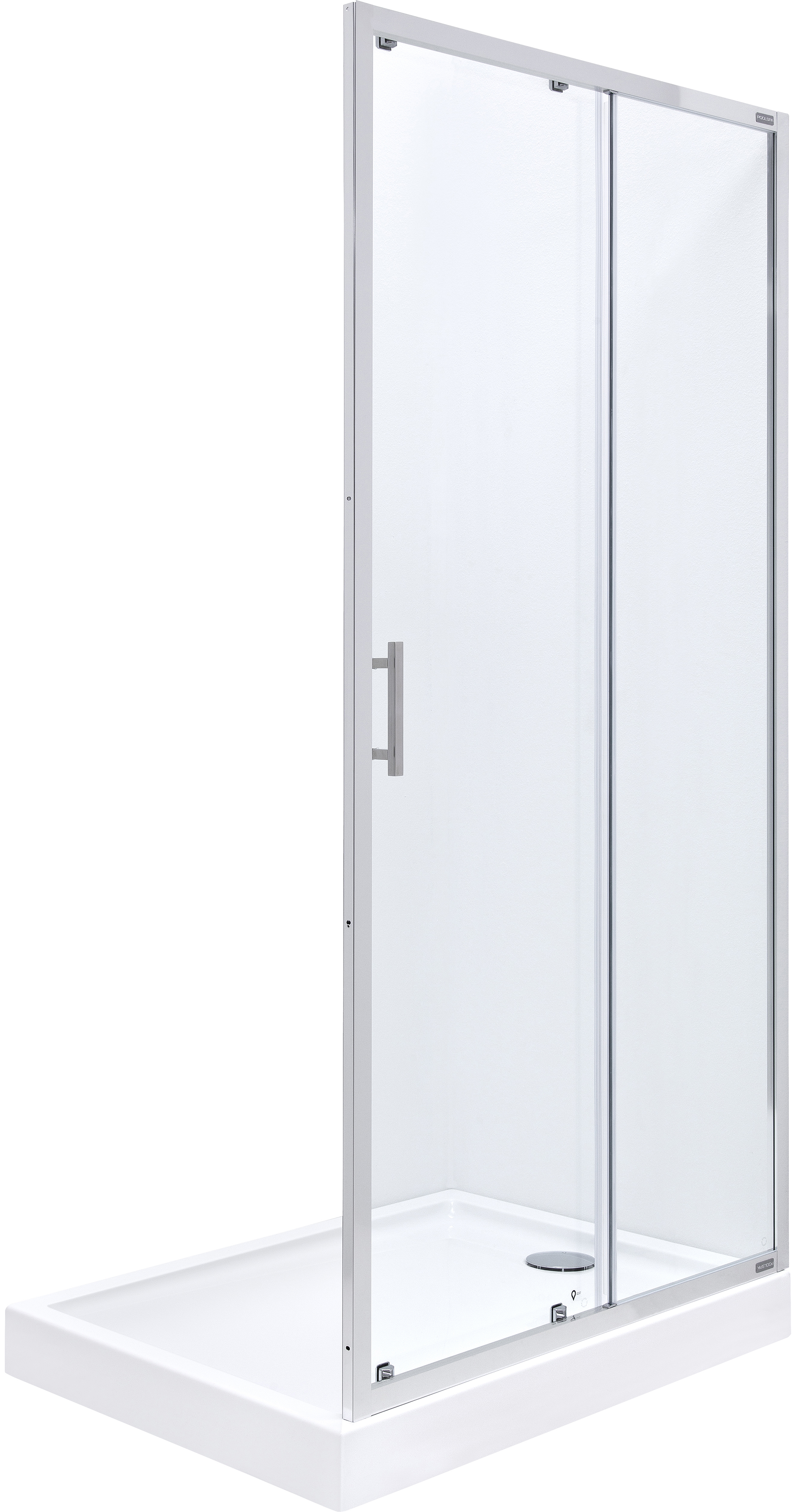 Roca Town-N Duschtüren 120 cm Schiebe- chrom Glanz/durchsichtiges Glas AMP2812012M