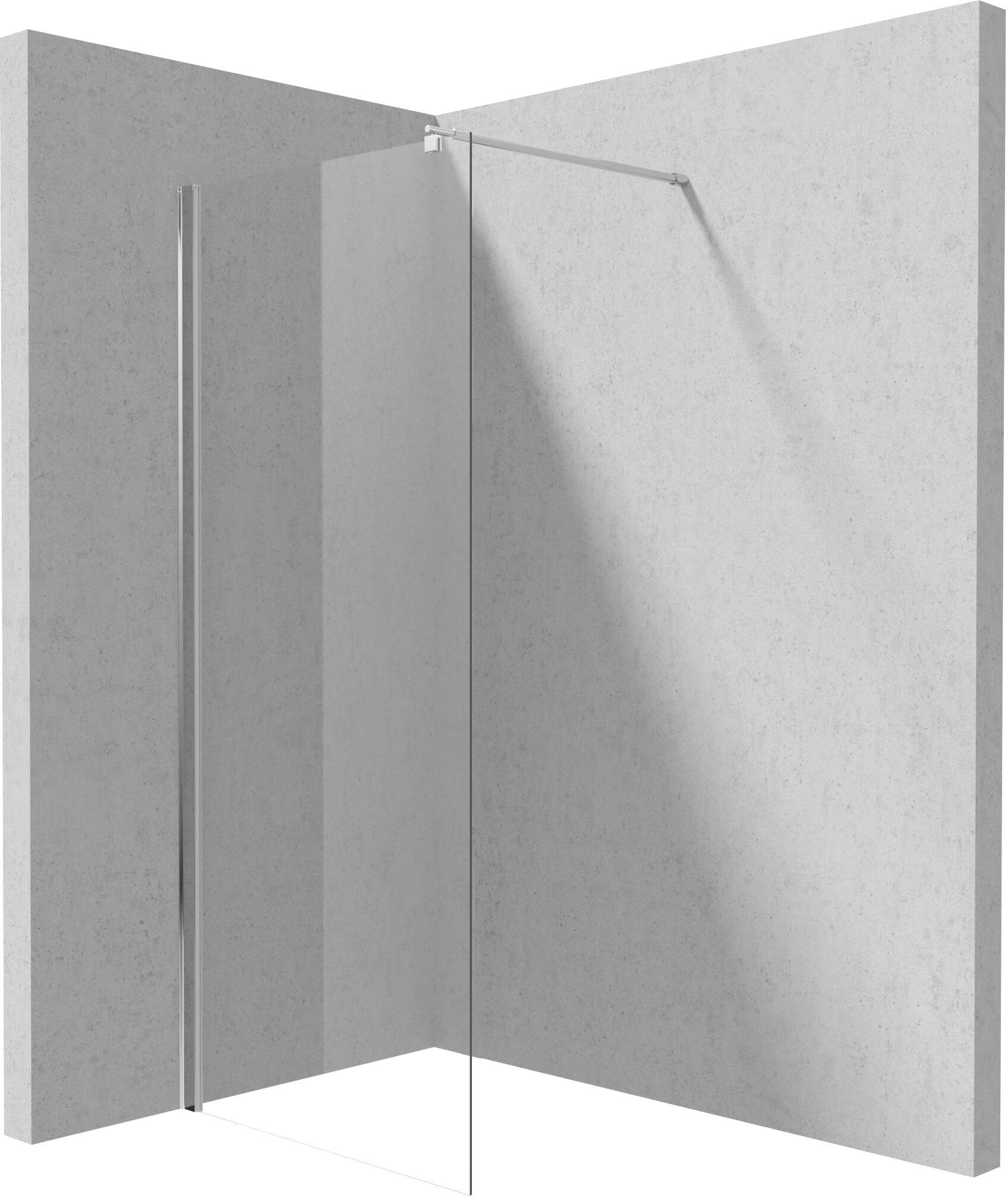Deante Kerria Plus Walk-In Duschwand 90 cm chrom Glanz/durchsichtiges Glas KTS_039P
