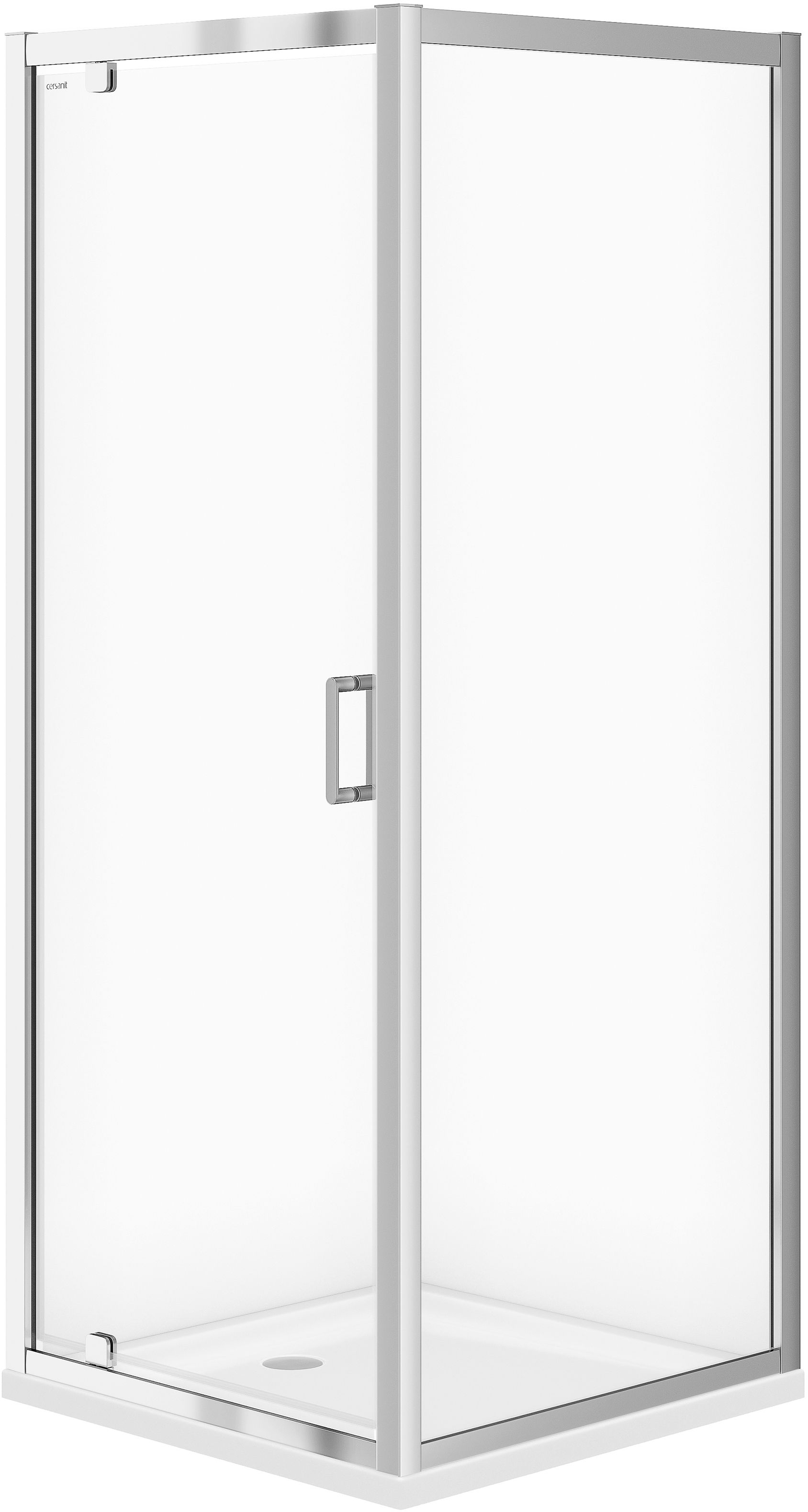 Cersanit Arteco kabine mit duschwanne 80x80 cm quadratisch chrom Glanz/durchsichtiges Glas S601-115