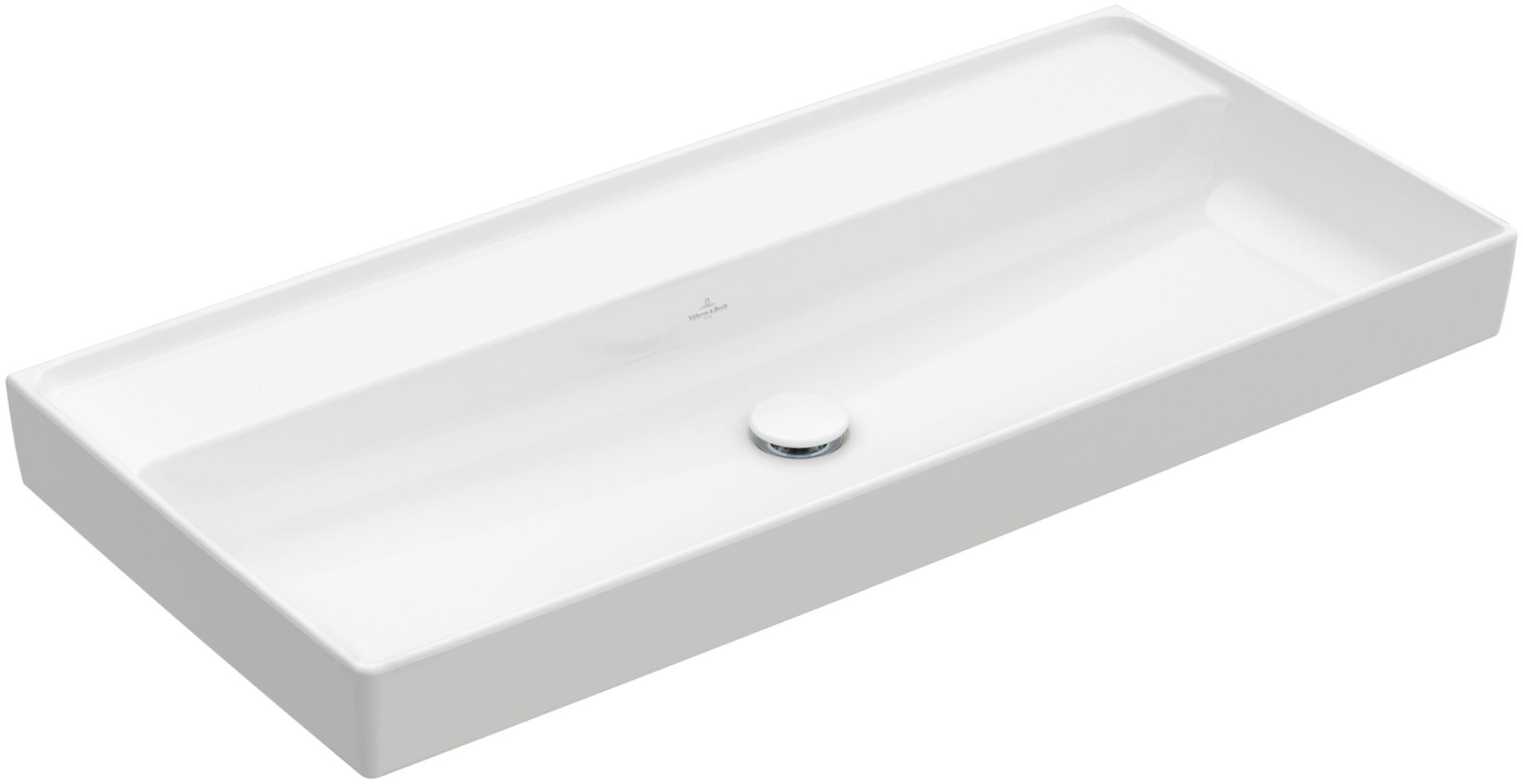 Villeroy & Boch Collaro Waschbecken 100x47 cm rechteckig Klassisch-Möbel weiß glanz 4A33A3R1