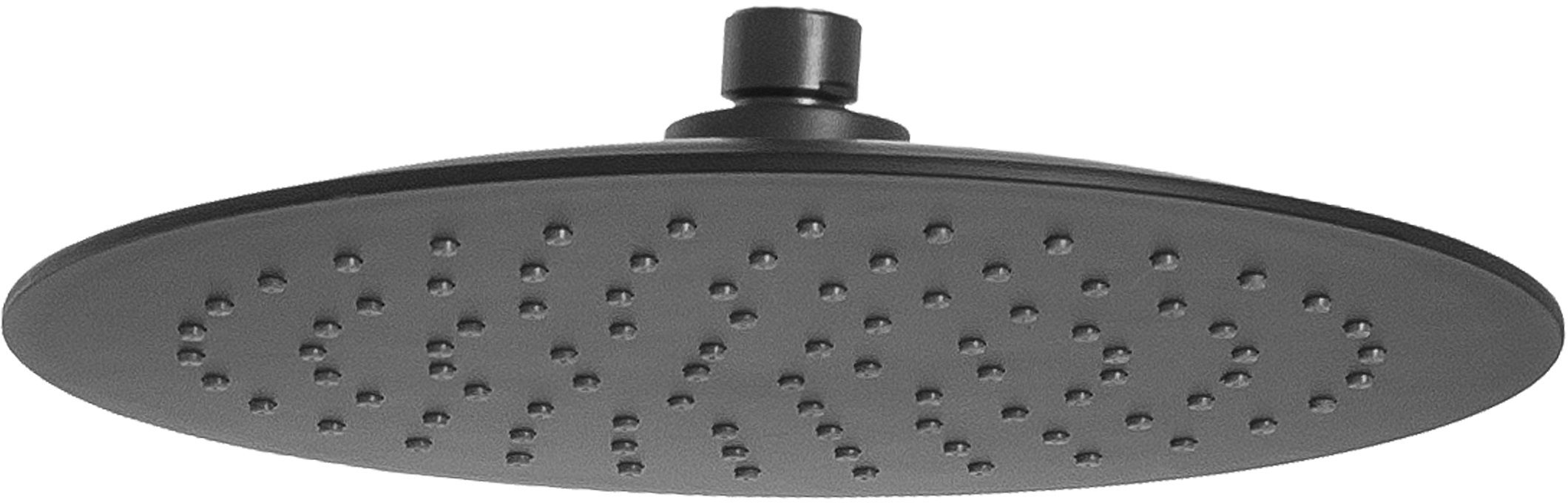 Invena Musta Kopfbrause 25x25 cm rund schwarz SC-D1-075