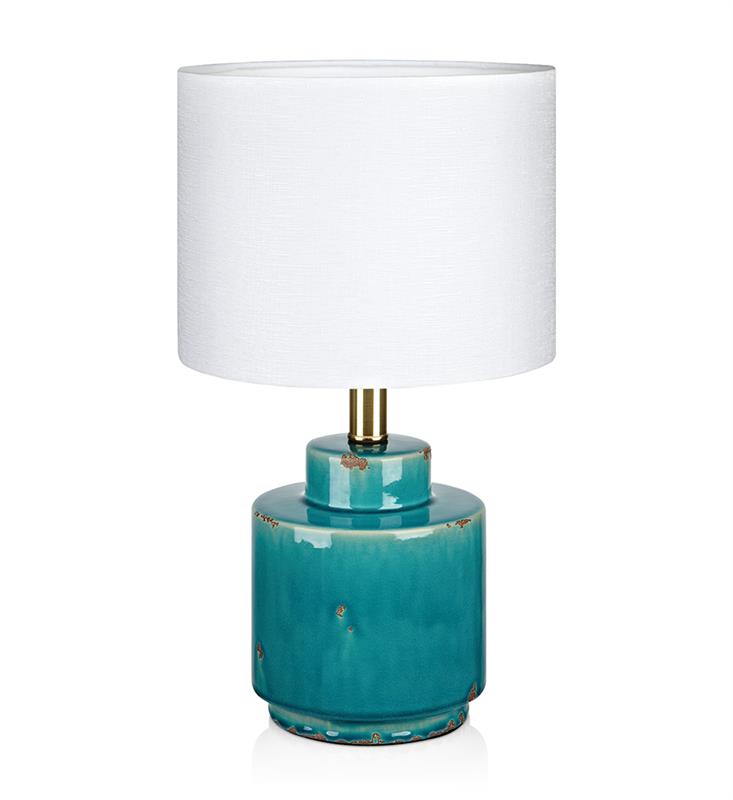 Markslöjd Cous Tischlampe 1x60 W weiß-blau 106606