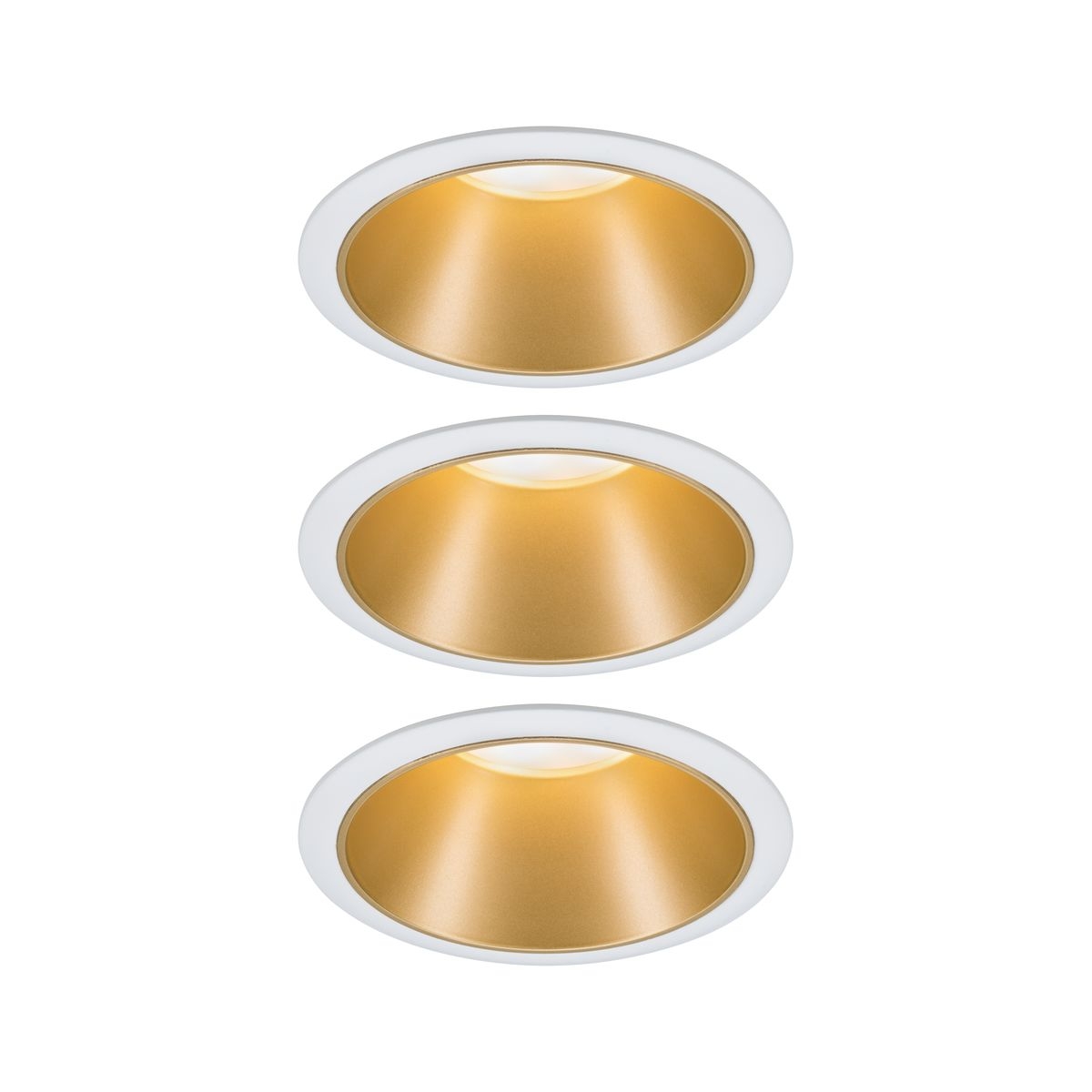 Paulmann Cole Coin Eingebaute Lampe 3x6.5 W weiß-gold 93406