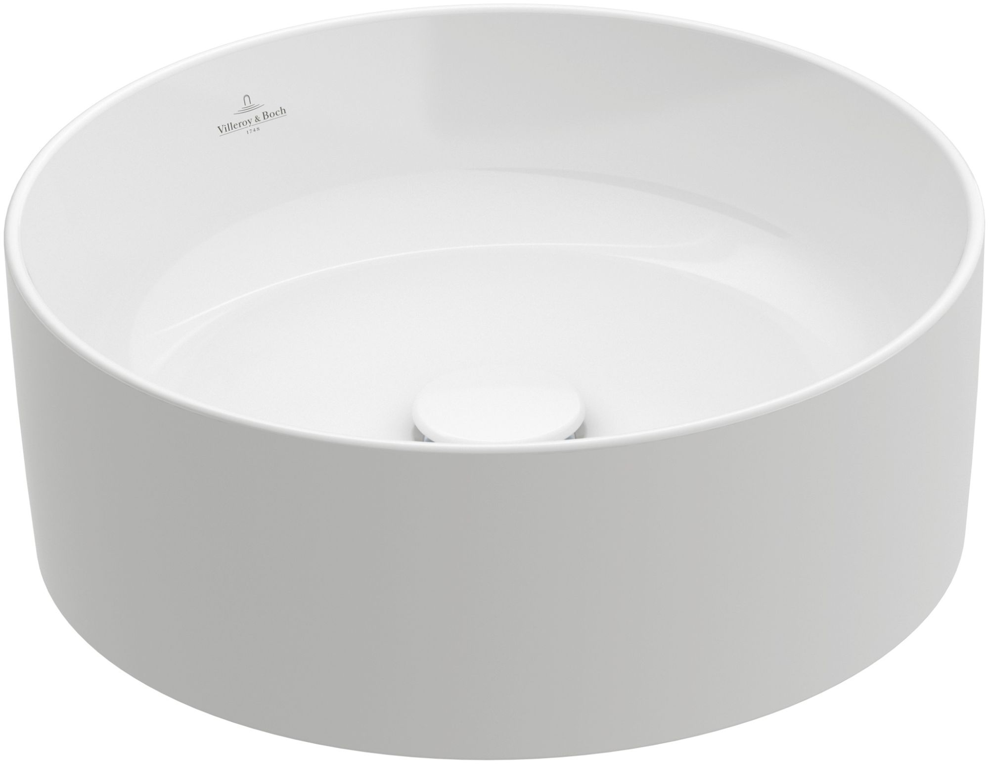 Villeroy & Boch Collaro Waschbecken 40x40 cm rund Aufsatzwaschbecken weiß glanz 4A1840R1