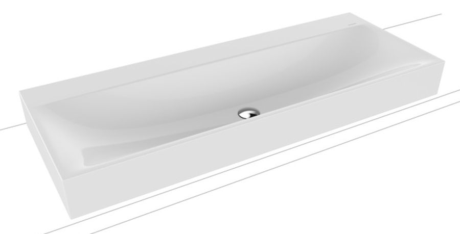 Kaldewei Silenio Waschbecken 120x46 cm rechteckig Aufsatzwaschbecken weiß glanz 906406313001