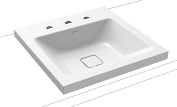 Kaldewei Cono Waschbecken 50x50 cm quadratisch Aufsatzwaschbecken weiß glanz 908306033001