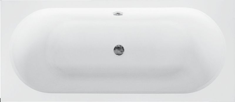 Besco Vitae Schlanke rechteckige Badewanne 159x75 cm weiß #WAV-160-SL