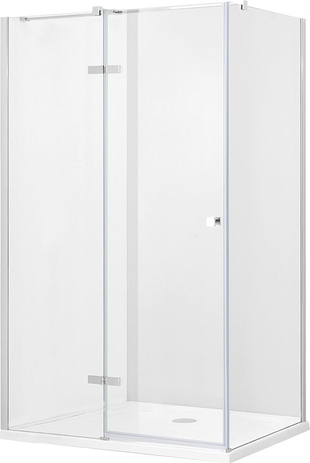 Besco Pixa Duschkabine 100x90 cm rechteckig chrom Glanz/durchsichtiges Glas PPL-109-195-C