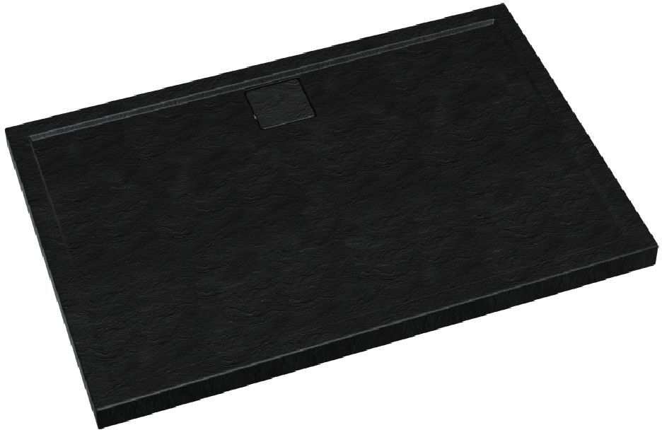 Schedpol Omega Black Stone Rechteckige Duschwanne 120x80 cm schwarz 3.0453/C/ST