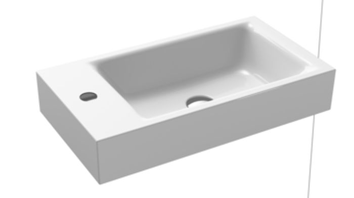 Kaldewei Puro Waschbecken 55x30 cm rechteckig Klassisch weiß glanz 901206393001