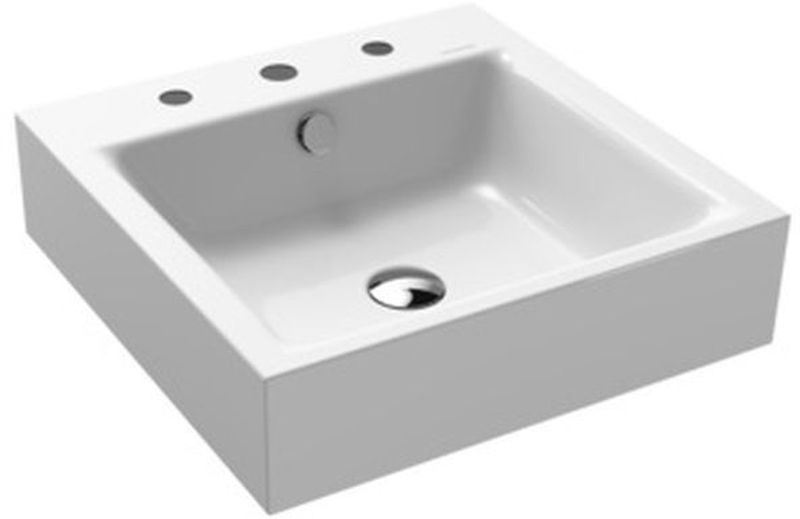 Kaldewei Puro Waschbecken 46x46 cm quadratisch Klassisch weiß glanz 901306033001