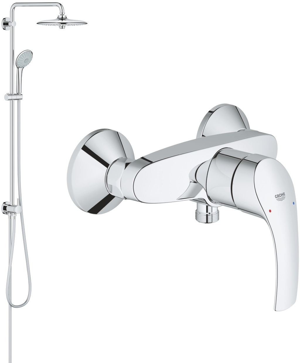 Set Duschset Grohe Euphoria 27421002, Duscharmatur Grohe Eurosmart 33555002