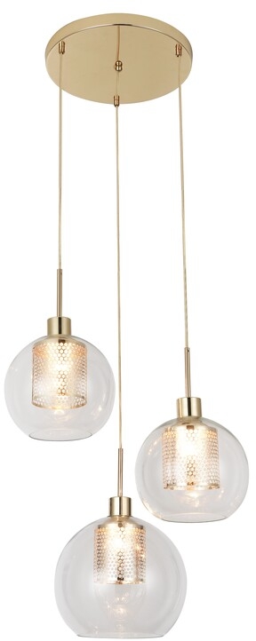 Rabalux Philana Pendelleuchte 3x60 W transparent-gold 6496