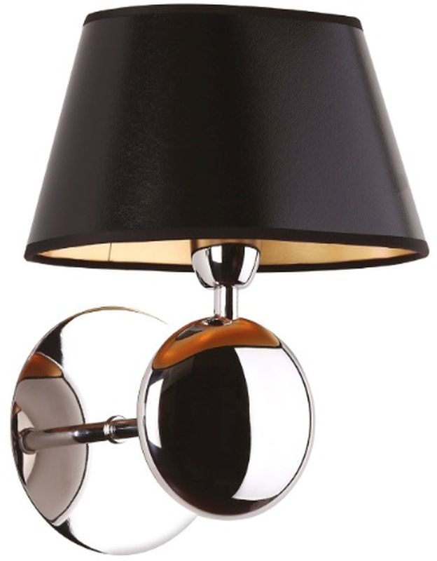 MaxLight Napoleon Wandleuchte 1x40 W schwarz-chrom-gold W0120