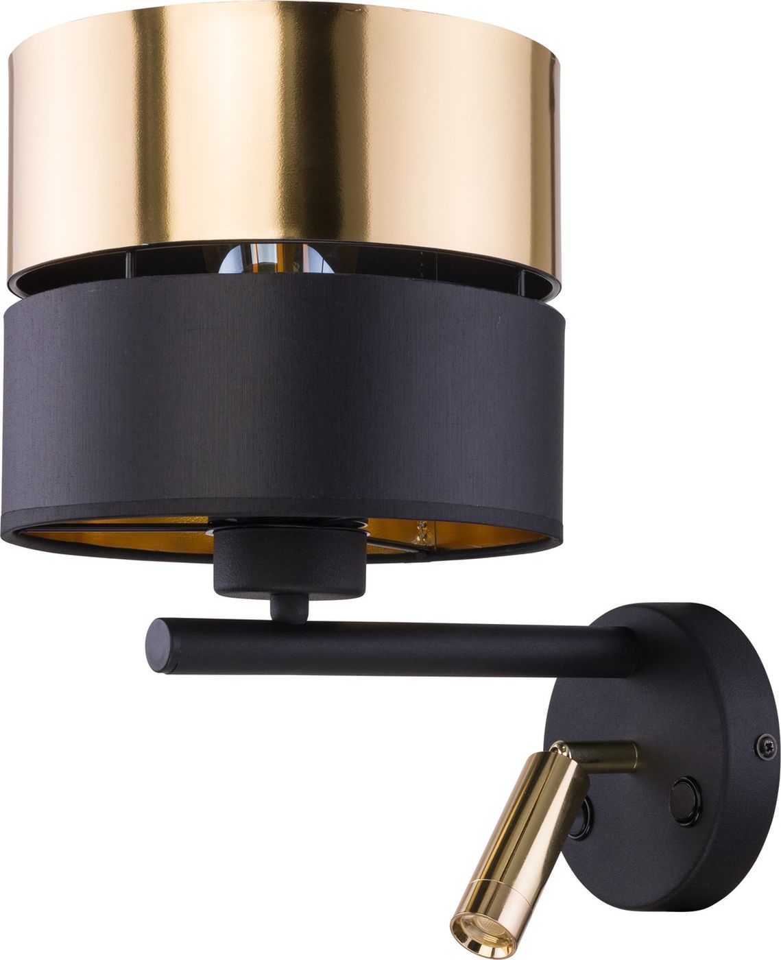 TK Lighting Hilton Wandleuchte 2x W schwarz-gold 2579