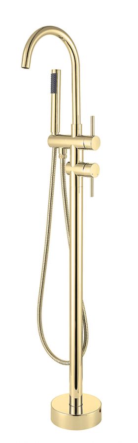 Besco Illusion badewannen- und duscharmatur freistehend gold BW-II-ZL