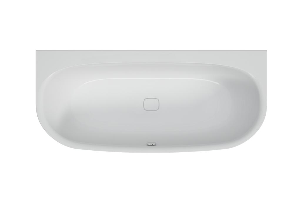 Hoesch iSensi Vorwand-Badewanne 190x90 cm oval weiß 3824.010