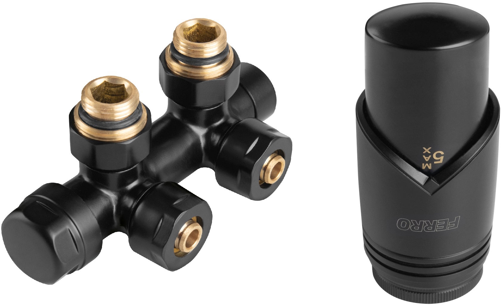Ferro Thermostat-Set schwarz ZTD30BL