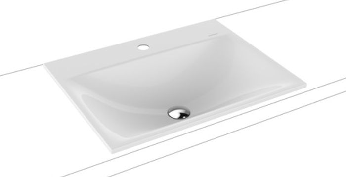 Kaldewei Silenio Waschbecken 60x46 cm rechteckig Einbauwaschbecken weiß matte 907706303001