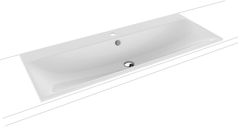 Kaldewei Silenio Waschbecken 120x46 cm rechteckig Einbauwaschbecken weiß matte 907906013001