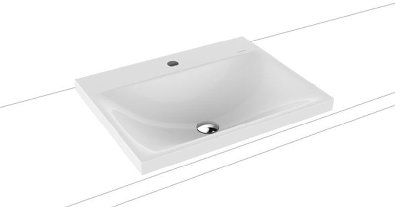 Kaldewei Silenio Waschbecken 60x46 cm rechteckig Aufsatzwaschbecken weiß matte 903906303001