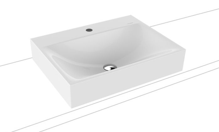 Kaldewei Silenio Waschbecken 60x46 cm rechteckig Aufsatzwaschbecken weiß matte 904106303001