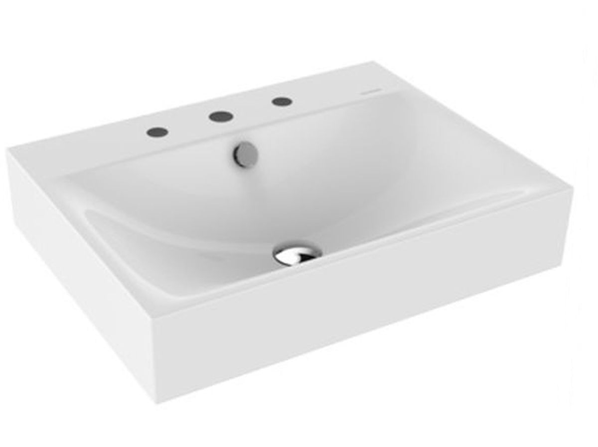 Kaldewei Silenio Waschbecken 60x46 cm rechteckig Klassisch weiß matte 904306033001
