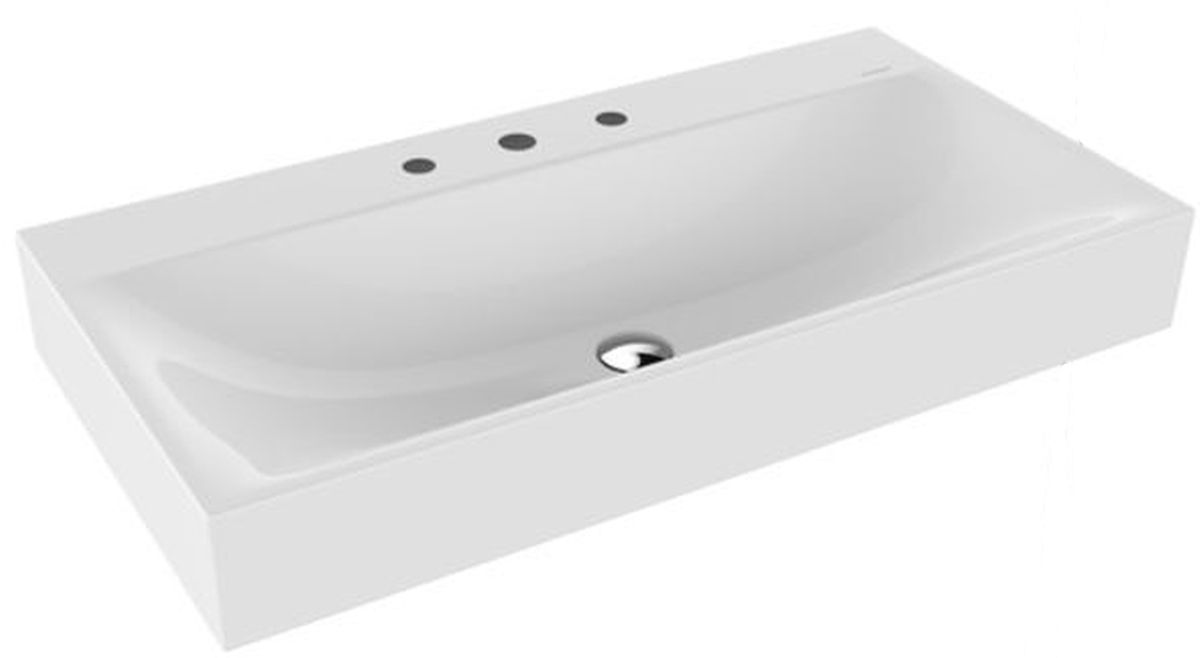 Kaldewei Silenio Waschbecken 90x46 cm rechteckig Klassisch weiß glanz 904406273001