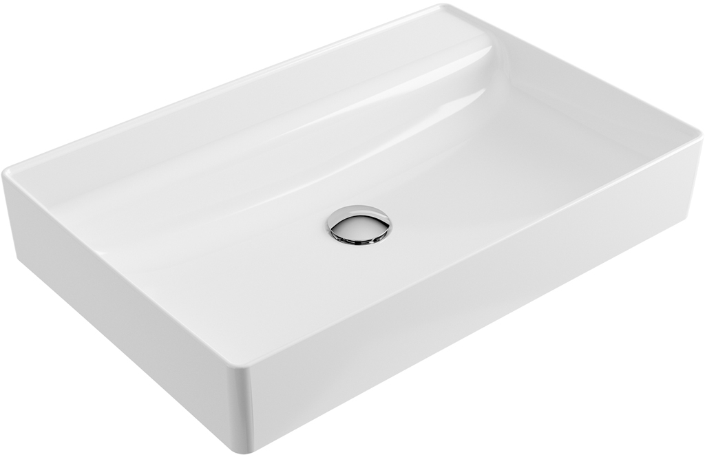 Excellent Rima 2.0 Waschbecken 60x40 cm rechteckig Aufsatzwaschbecken weiß glanz CEEX.4902.600.WH