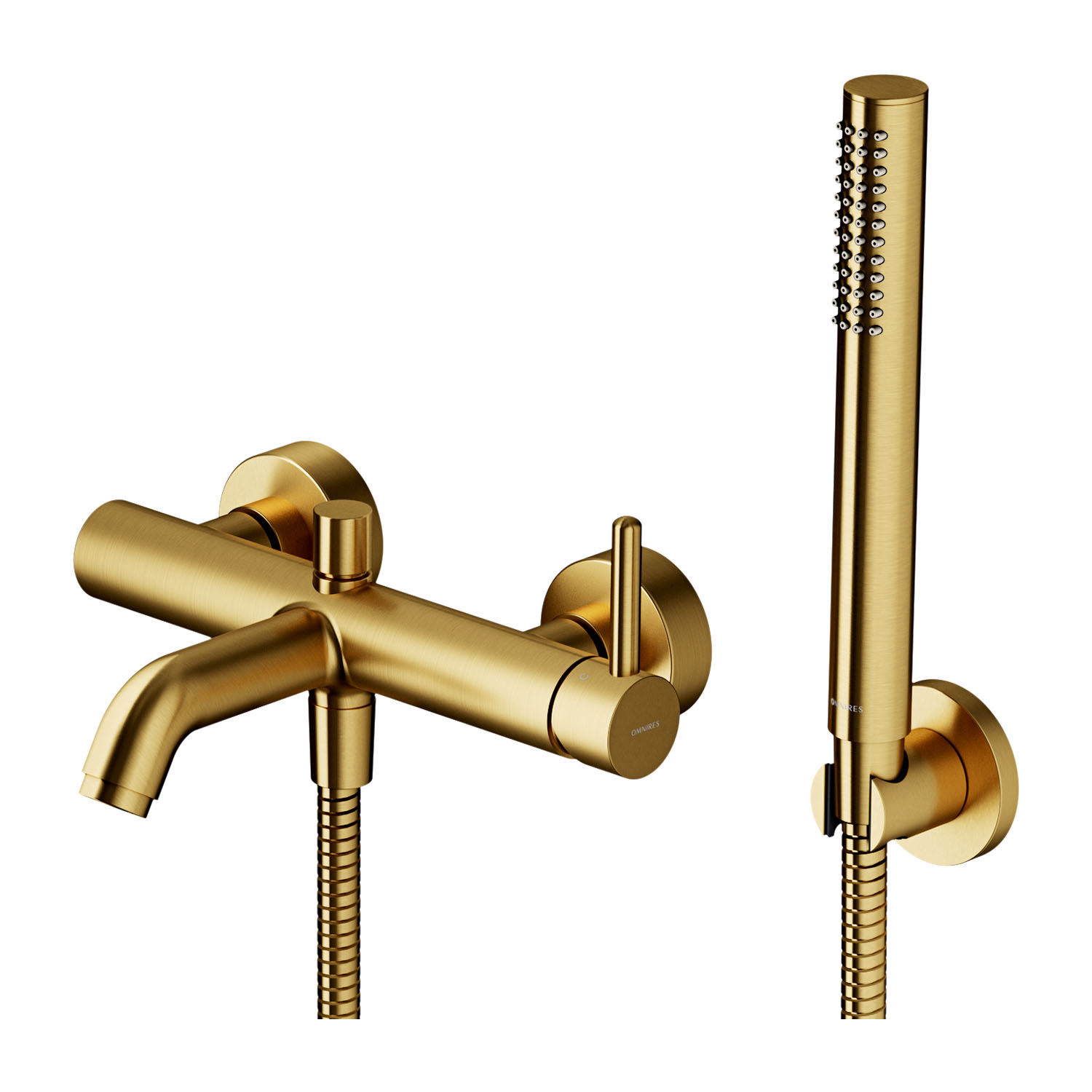 Omnires Y Badewannen- und Duscharmatur Wandmontage gold Y1231GLB