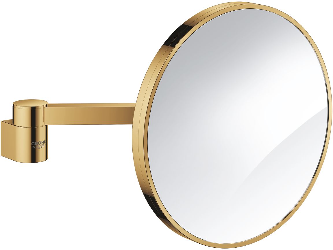 Grohe Selection Kosmetikspiegel 20x20 cm rund gold 41077GL0