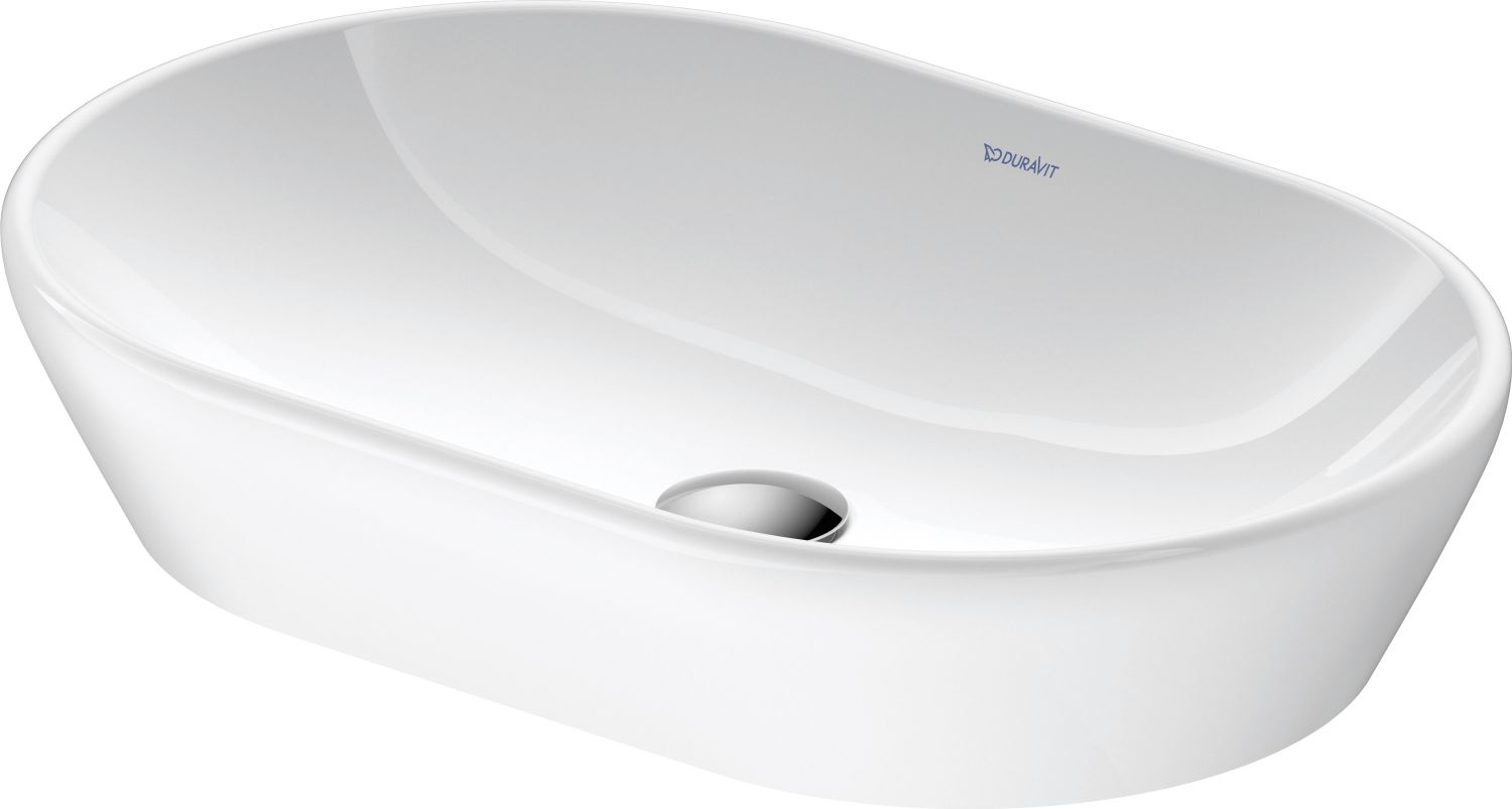 Duravit D-Neo Waschbecken 60x40 cm oval Aufsatzwaschbecken weiß glanz 2372600070