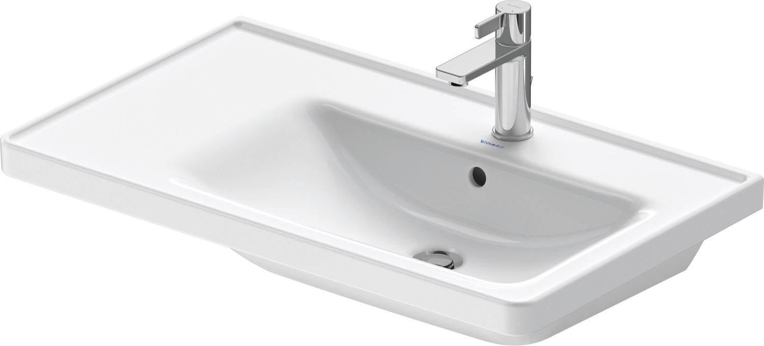 Duravit D-Neo Waschbecken 80x48 cm rechteckig Möbel weiß glanz 2370800000