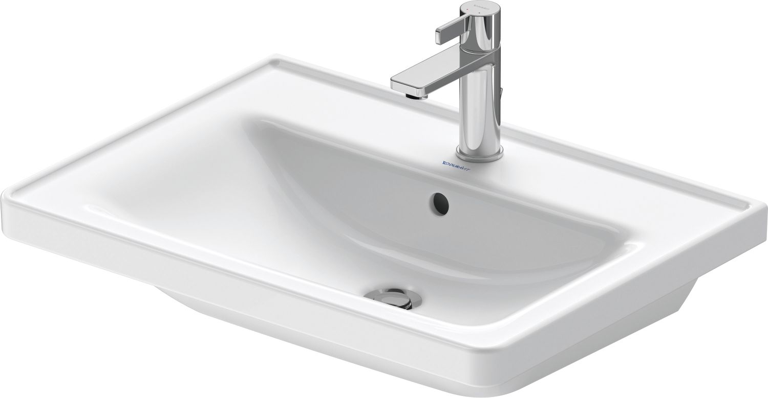 Duravit D-Neo Waschbecken 65x48 cm rechteckig Möbel weiß glanz 2367650000
