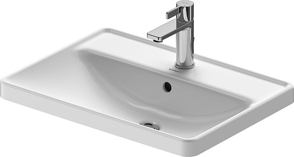 Duravit D-Neo Waschbecken 60x44 cm rechteckig Einbauwaschbecken weiß glanz 0357600027